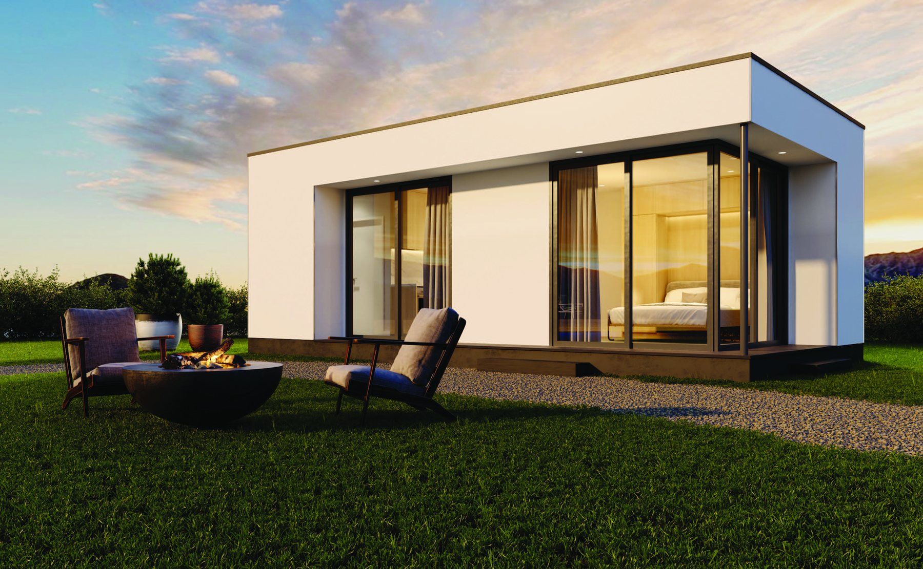 Render of the Retreat Classic modular home exterior