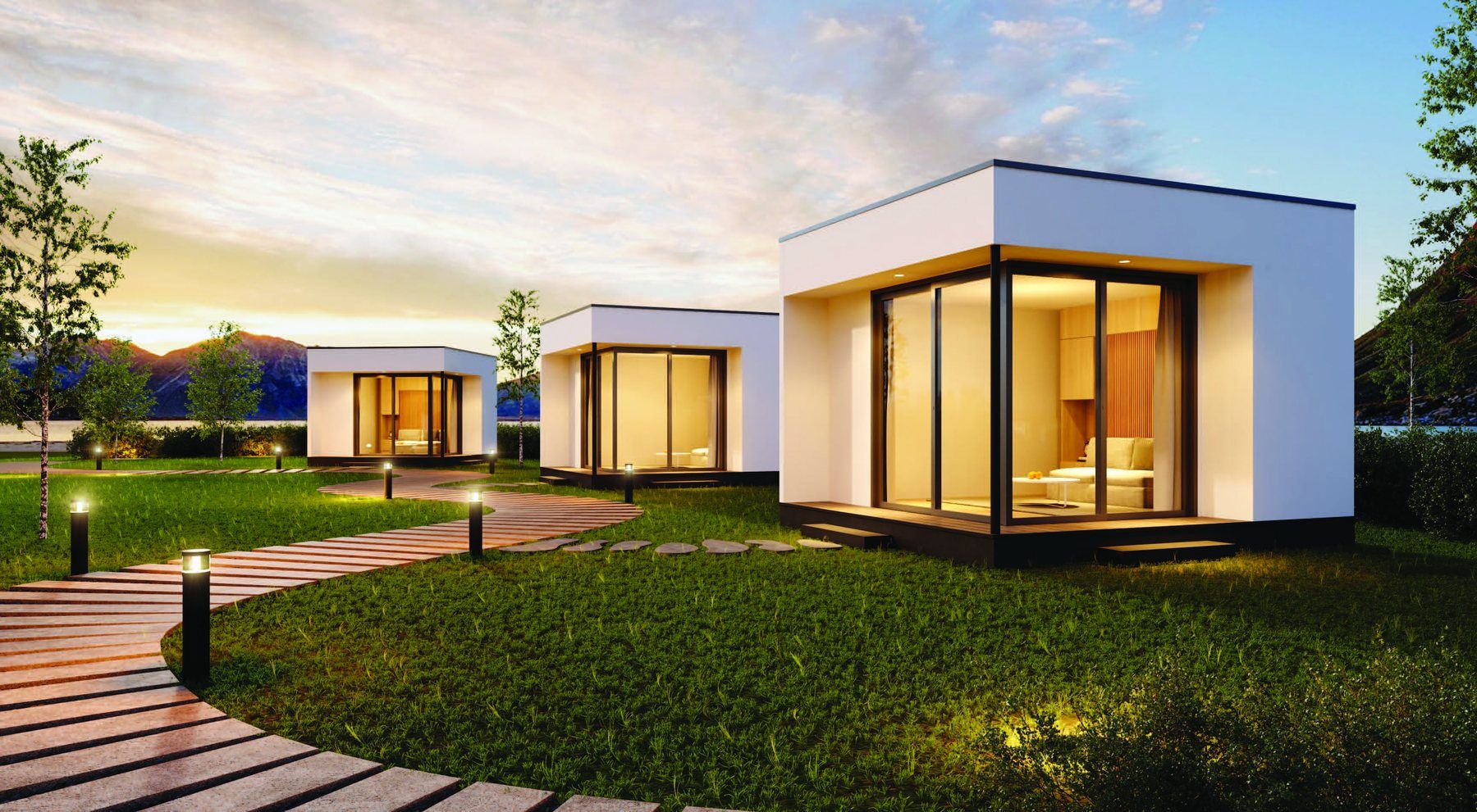 Render of The Gem Grande modular home exterior